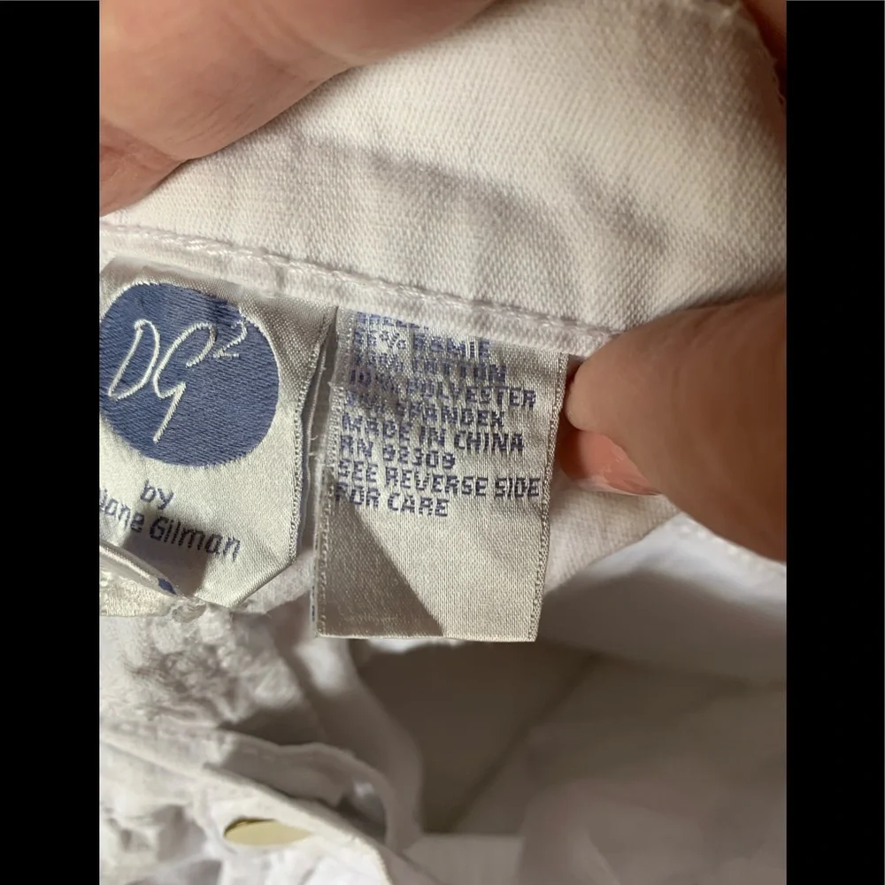 DG2 Women’s Plus Size White Jean Shorts